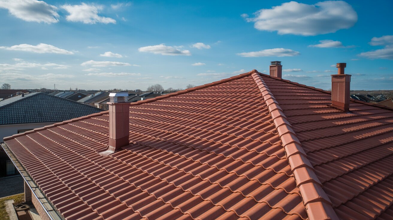 lägga Tegeltak shingel betongpannor